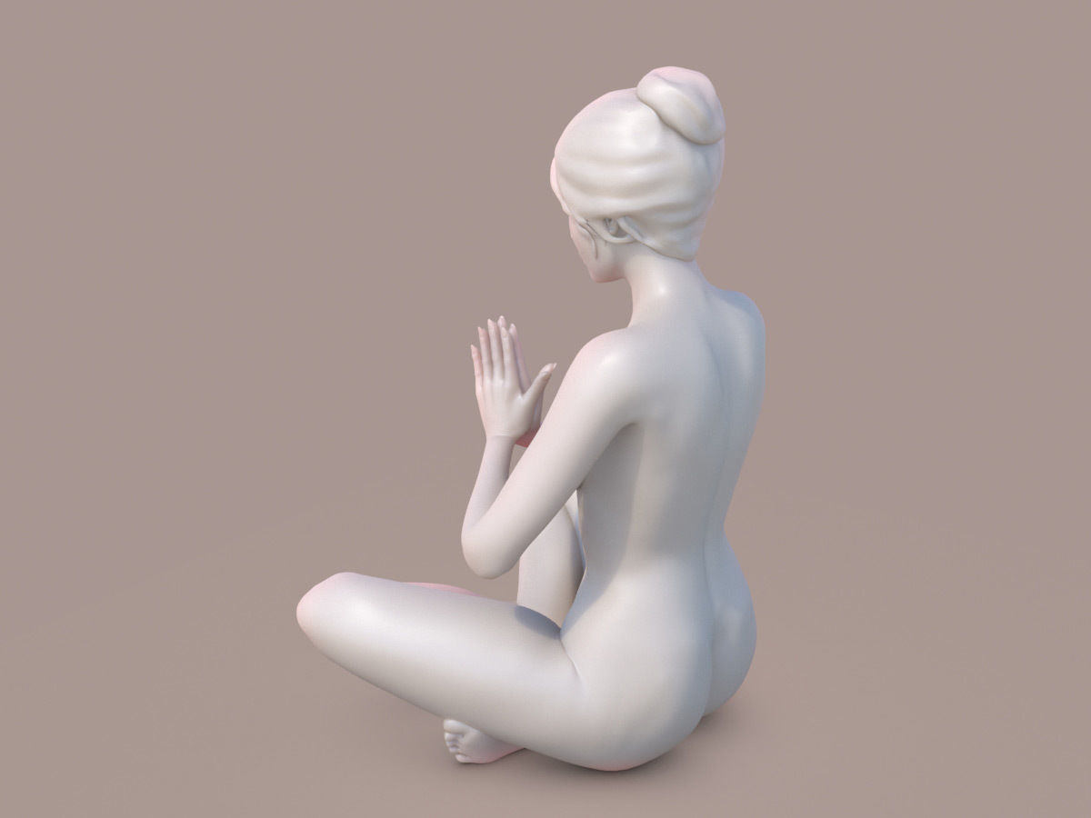 Woman Yoga 03 3D print model_4