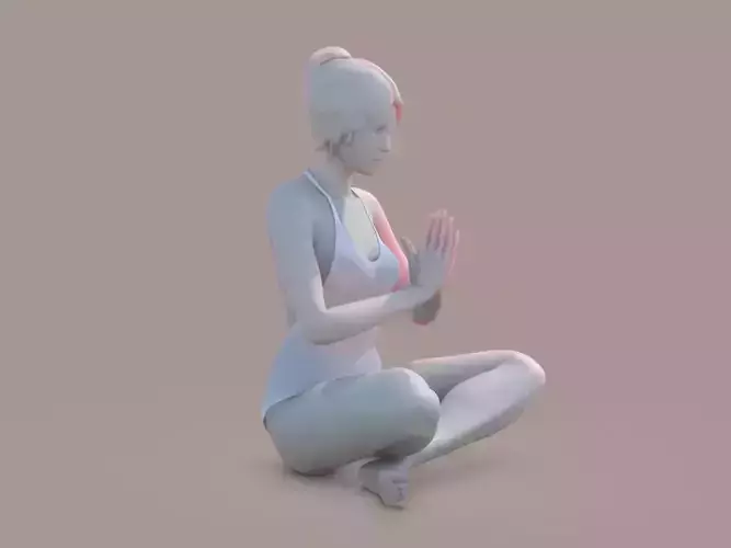 Woman Yoga 03 3D print model