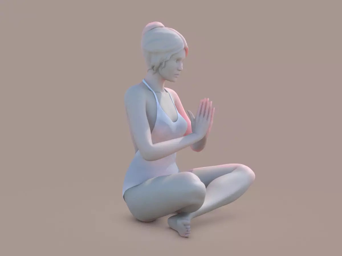 Woman Yoga 03 3D print model_0
