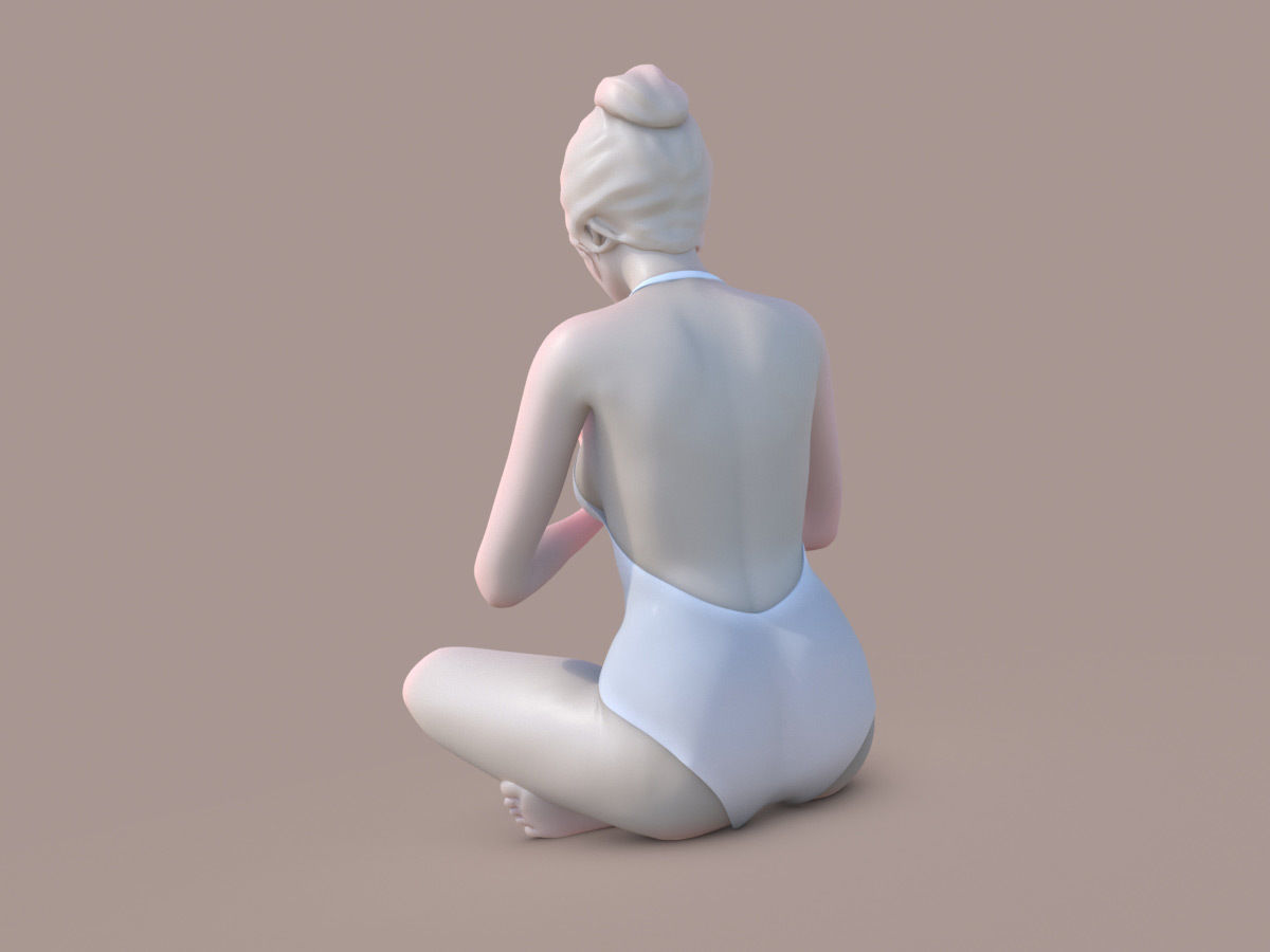Woman Yoga 03 3D print model_2