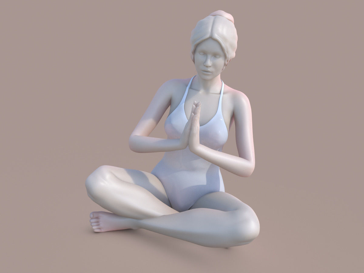 Woman Yoga 03 3D print model_1
