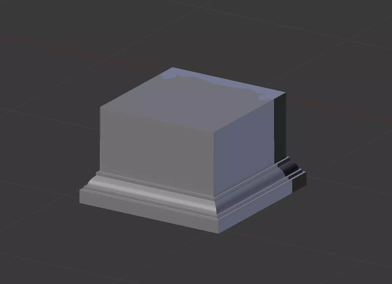 Square Pedestal 3D print model_0