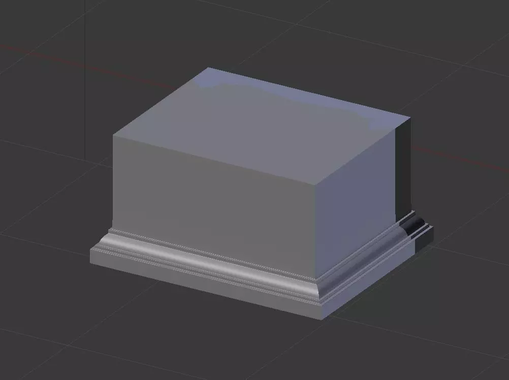 Rectangular Pedestal 3D print model_0