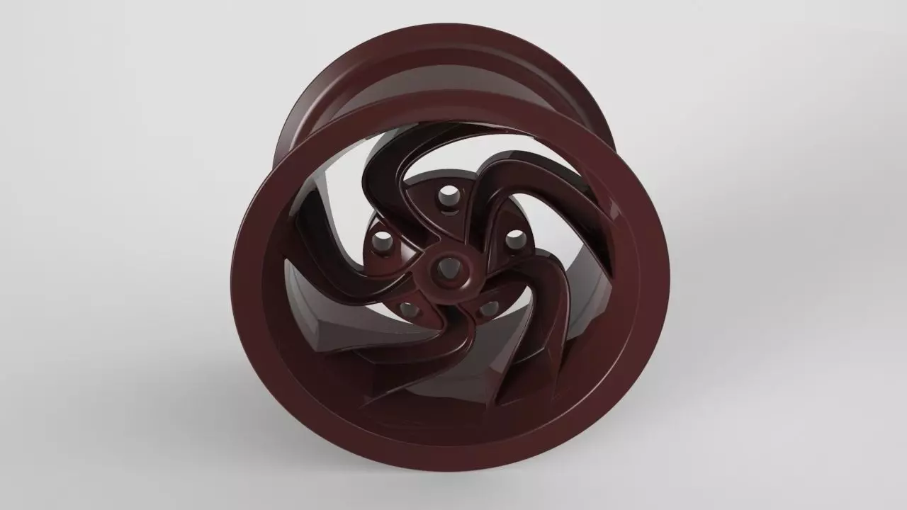 Go-Kart Tyre Rim 3D model_0