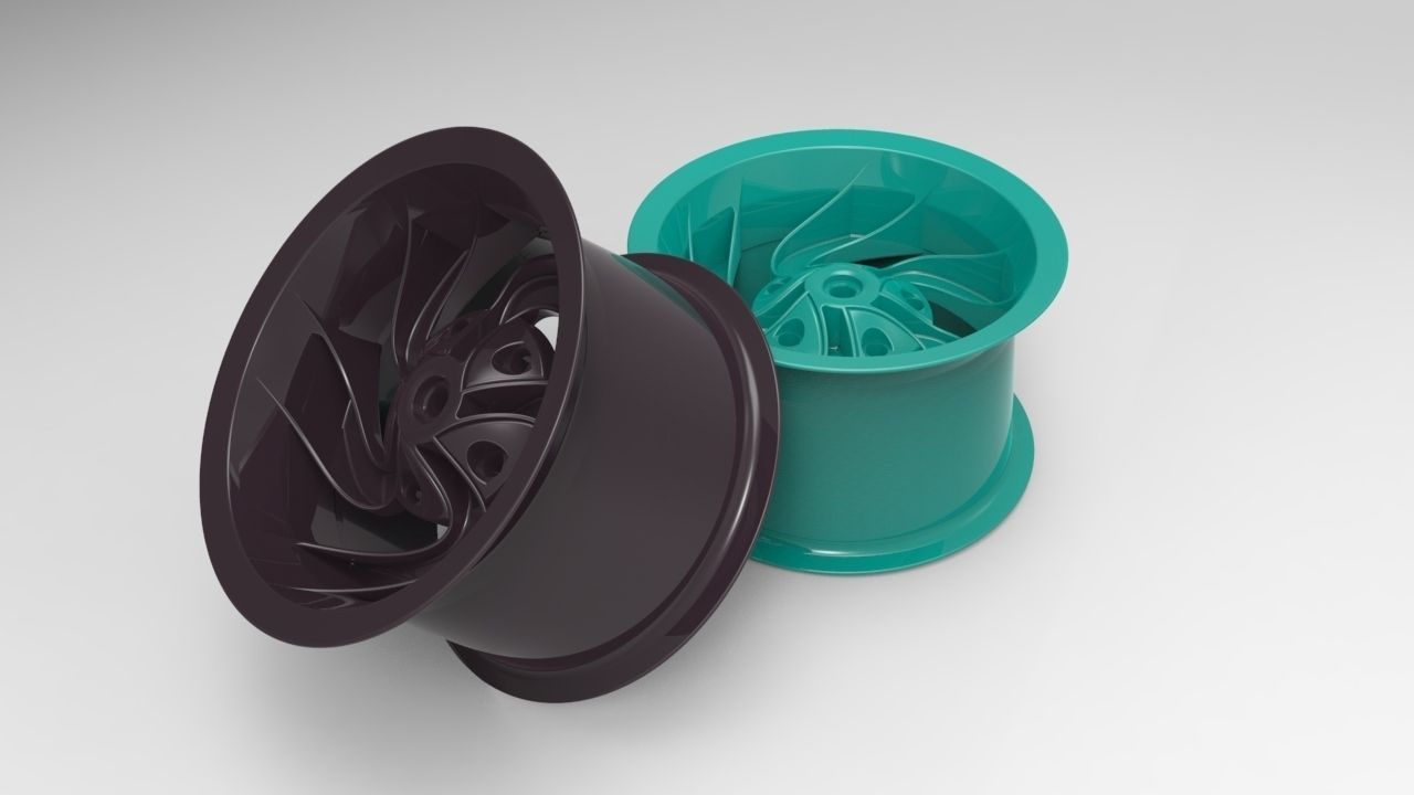 Go-Kart Tyre Rim 3D model_1