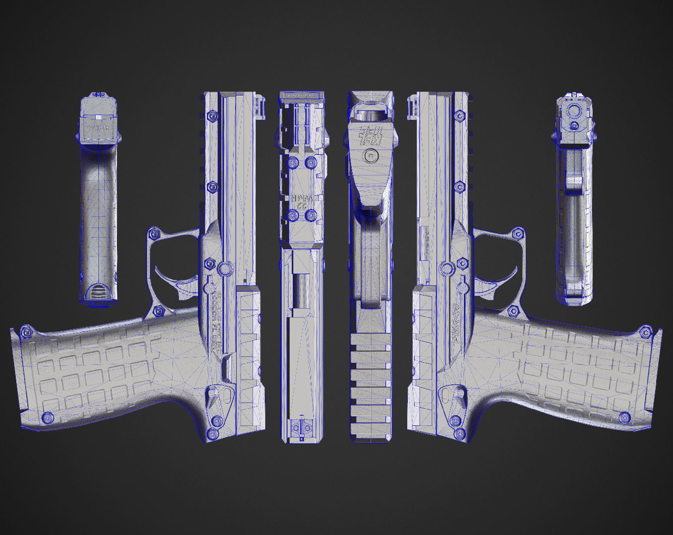 Kel Tec PMR-30 Low-poly 3D model_9
