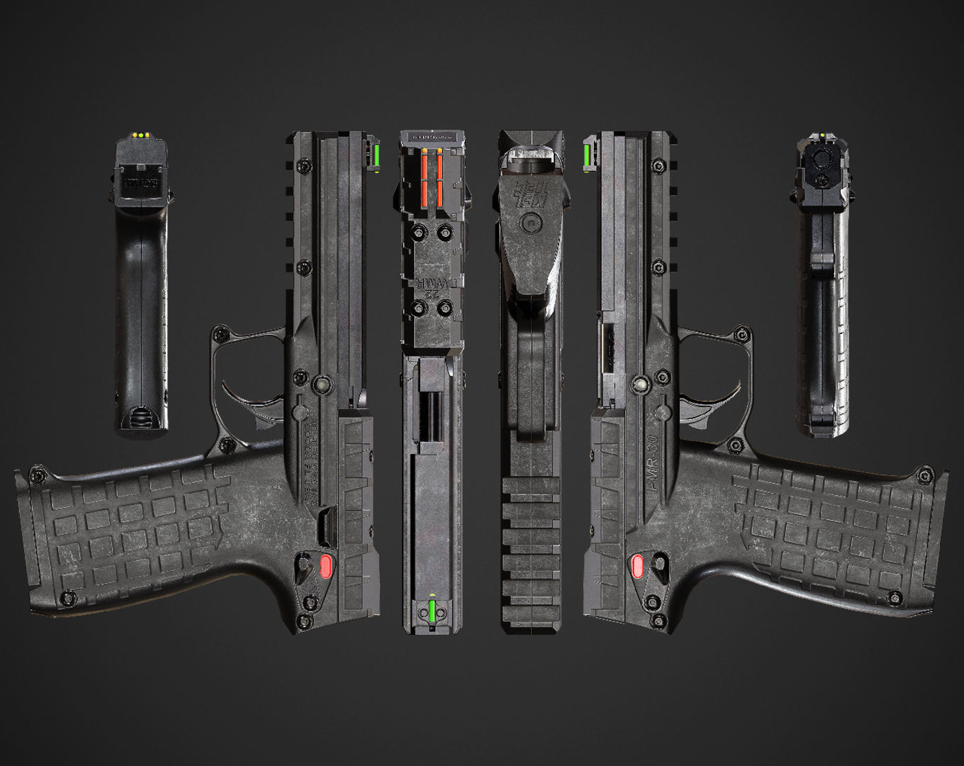 Kel Tec PMR-30 Low-poly 3D model_8