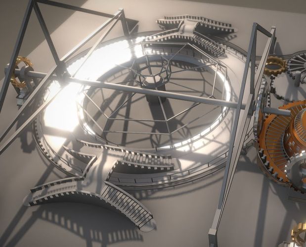 Mechanical City 0-15 Free low-poly 3D model