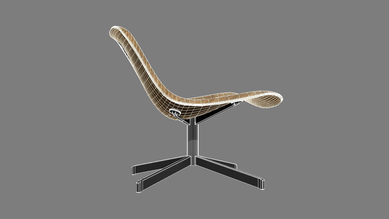 Nonesuch Modern Swivel Lounge Chair bu Blu Dot 3D model_4