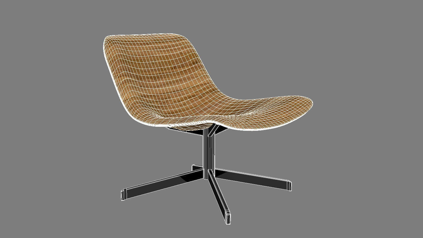 Nonesuch Modern Swivel Lounge Chair bu Blu Dot 3D model_5