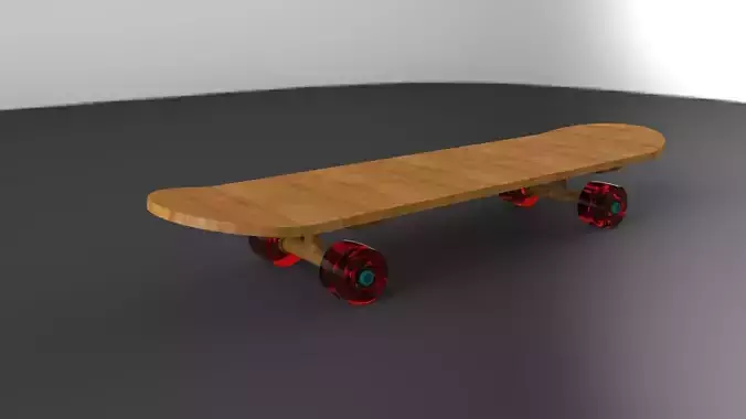 Skate-board wooden skateboard on wheels