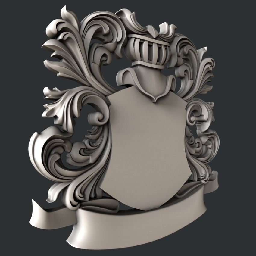 3d STL models for CNC Coat of Arms 3D model_1