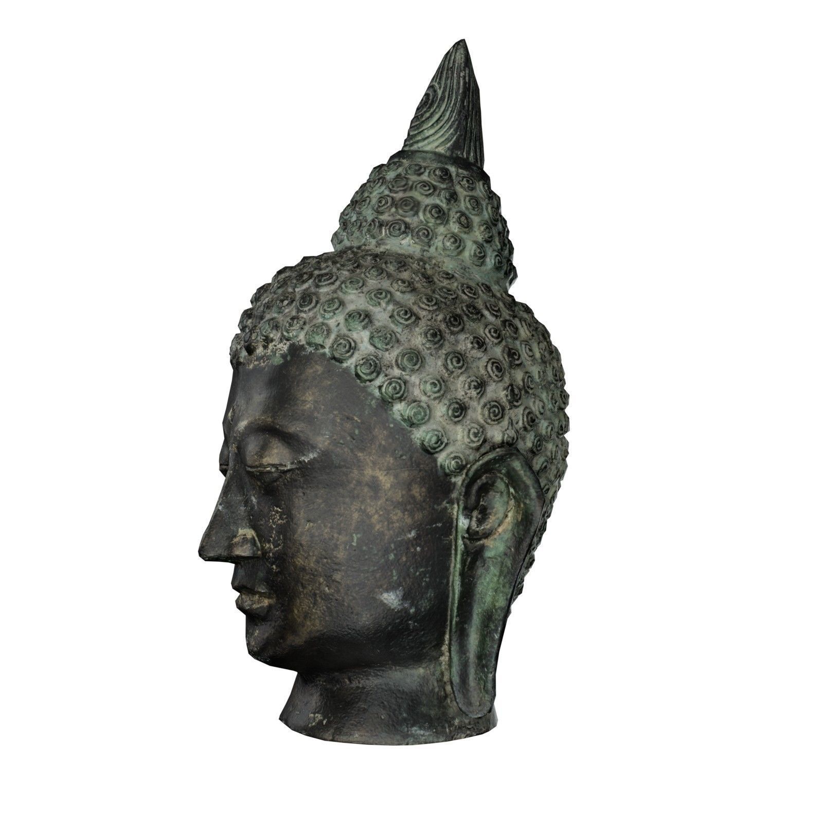 Buddha Head Low-poly 3D model_8