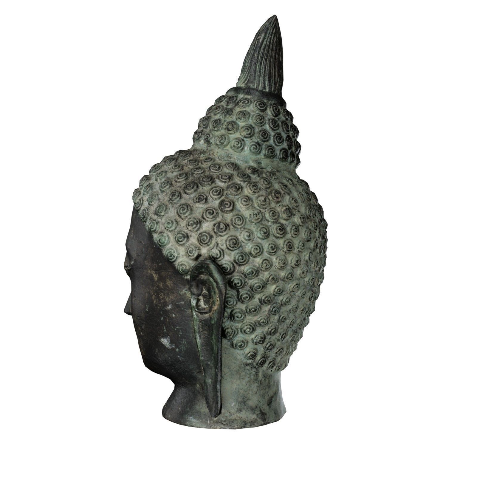 Buddha Head Low-poly 3D model_7