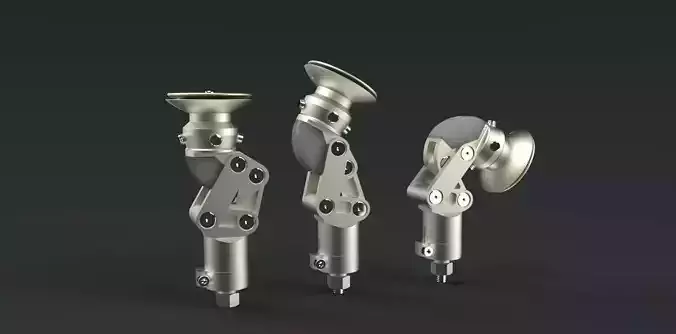 Prosthetic knee four-bar linkage Free 3D model