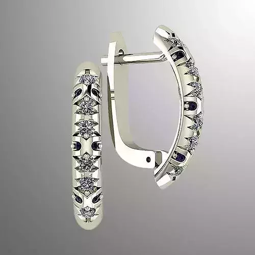 Earrings n 4 pair of with sapphires and diamonds