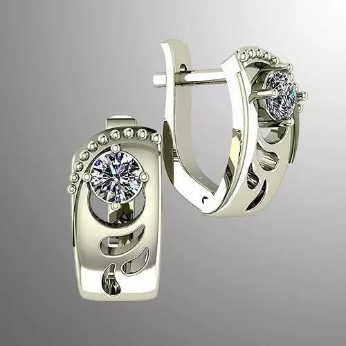 Earrings n 5 pair of with stones 3D print model