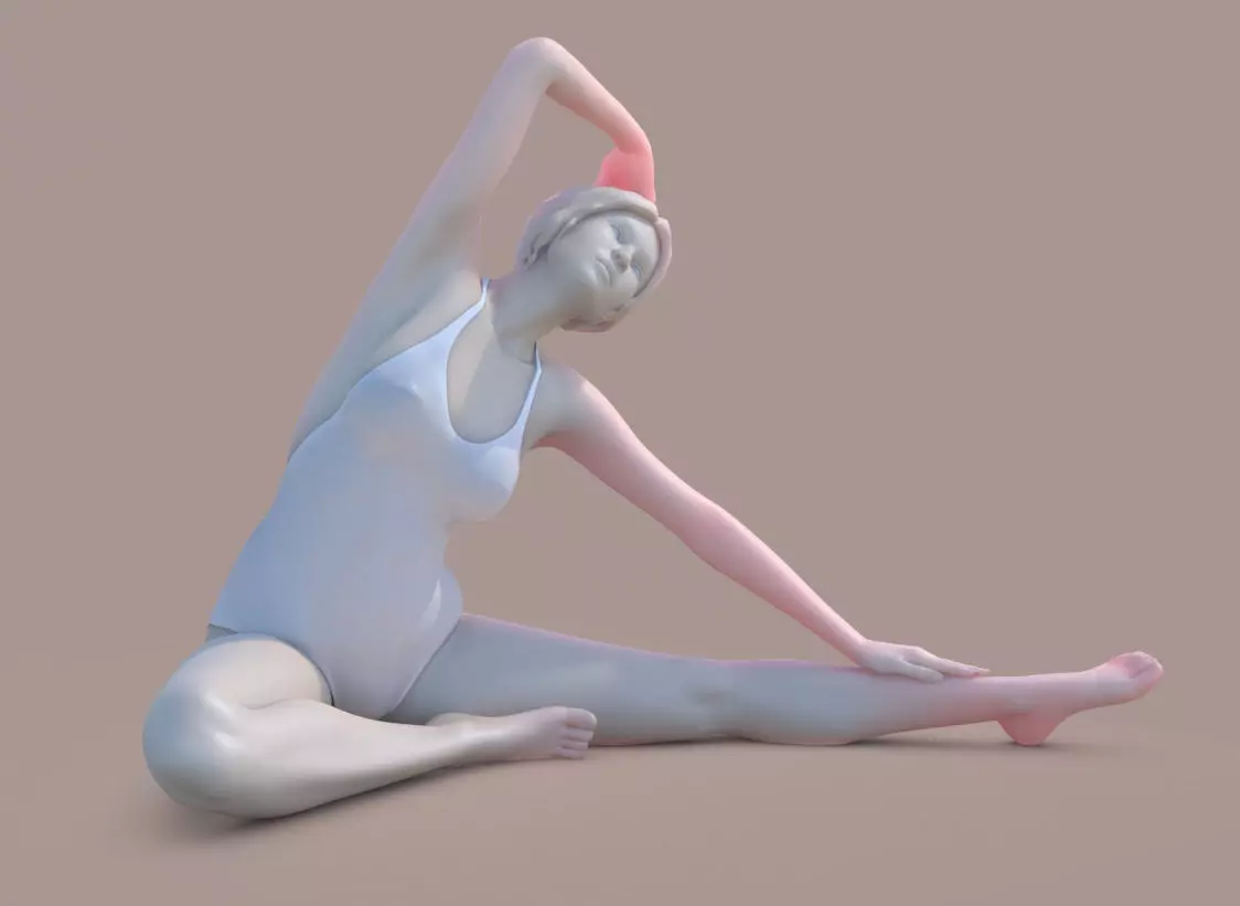 woman Yoga  3D print model_0
