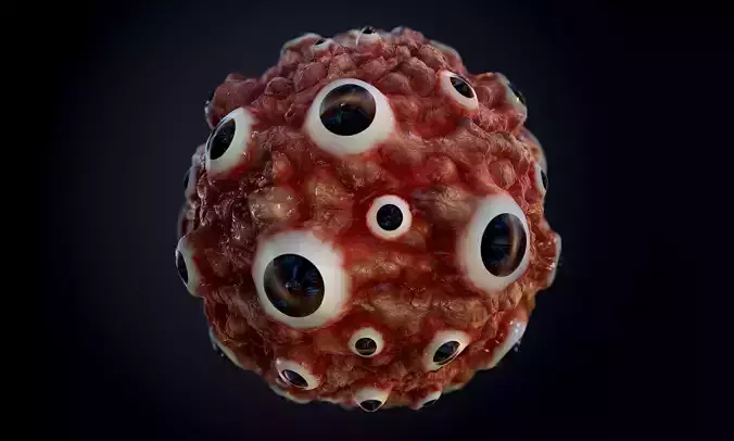 Guts with eyeballs SEAMLESS PBR Texture