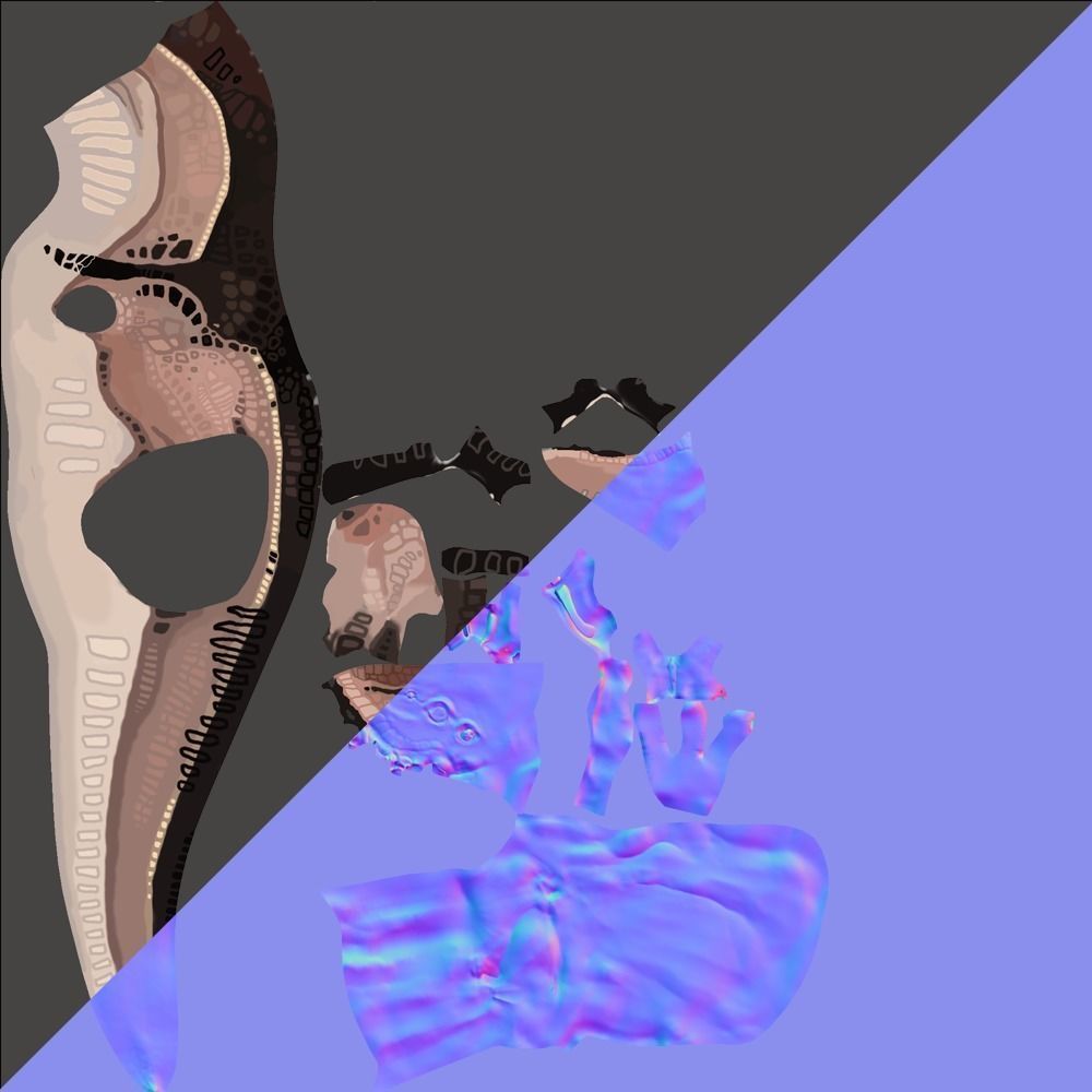 Cartoon T-Rex Dinosaur Low-poly 3D model_17