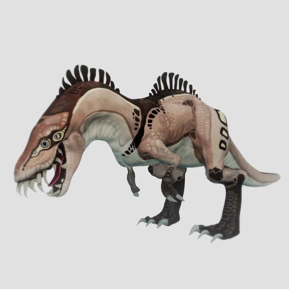 Cartoon T-Rex Dinosaur Low-poly 3D model_2