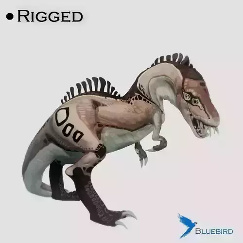 Cartoon T-Rex Dinosaur Low-poly 3D model