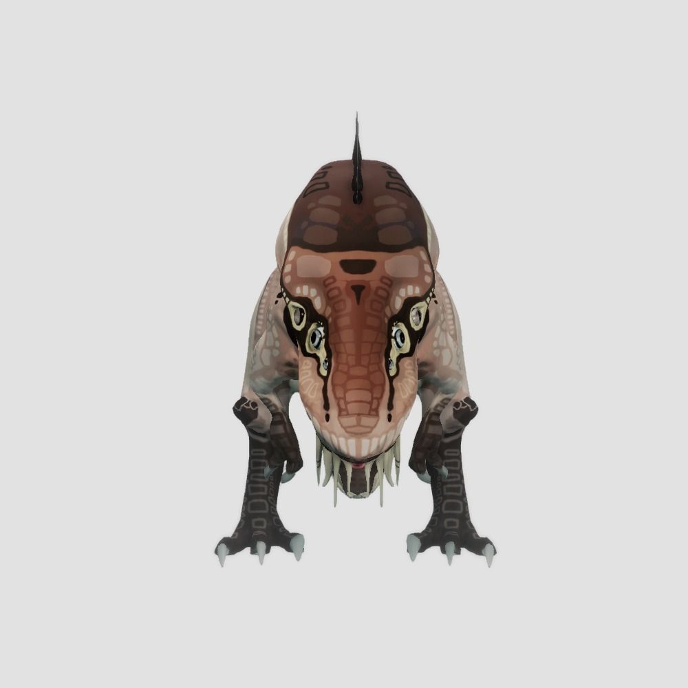 Cartoon T-Rex Dinosaur Low-poly 3D model_6