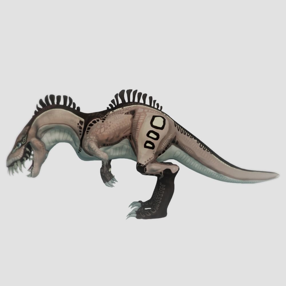 Cartoon T-Rex Dinosaur Low-poly 3D model_3