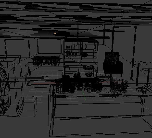 kitchen and dining room 3D model_4