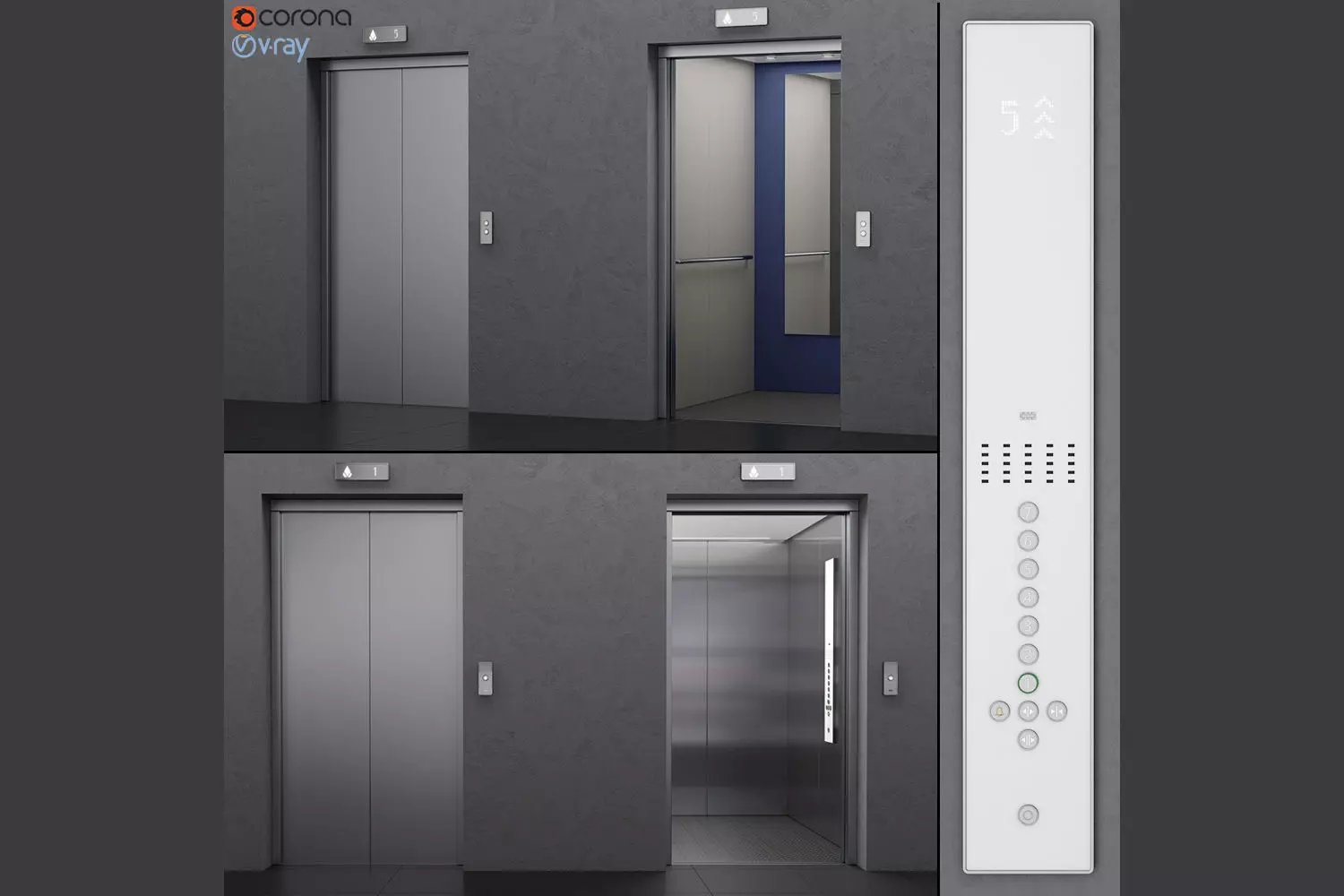 Elevator Kone MONOSPACE 500 3D model_0