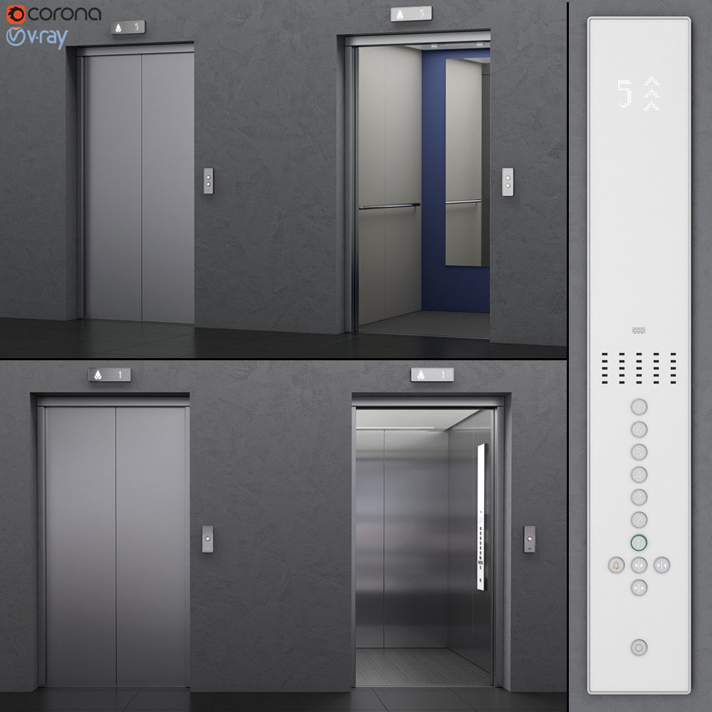 Elevator Kone MONOSPACE 500 3D model_1