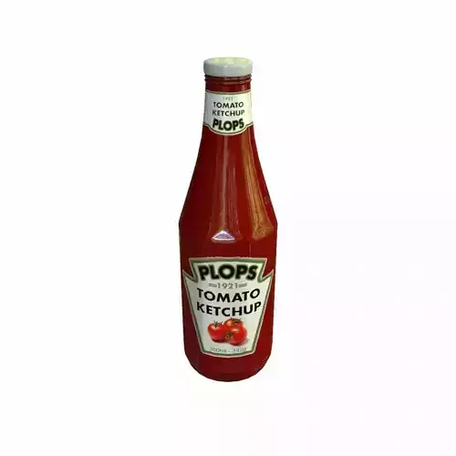 Ketchup bottle Low-poly 3D model