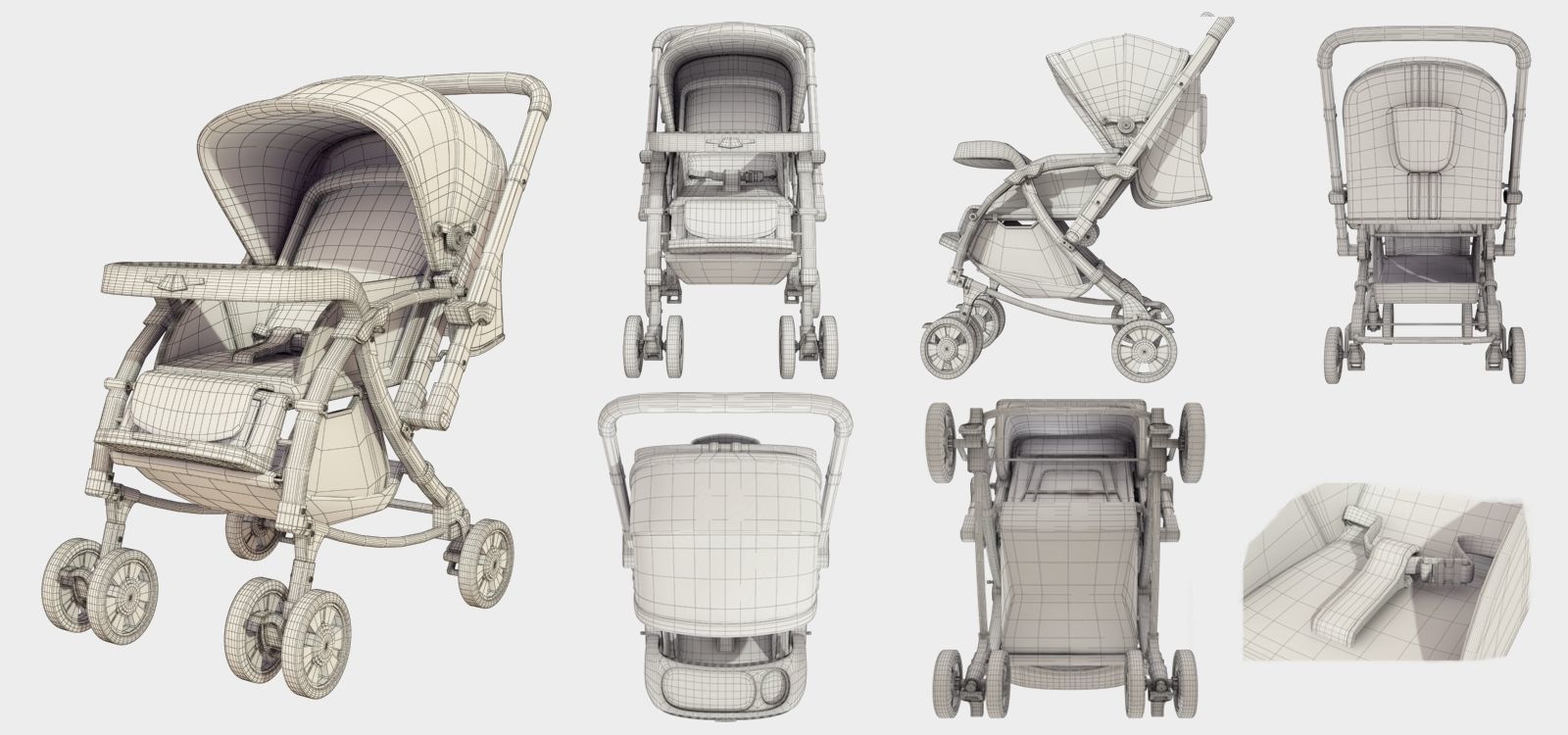 Baby Carriage 3D model_3