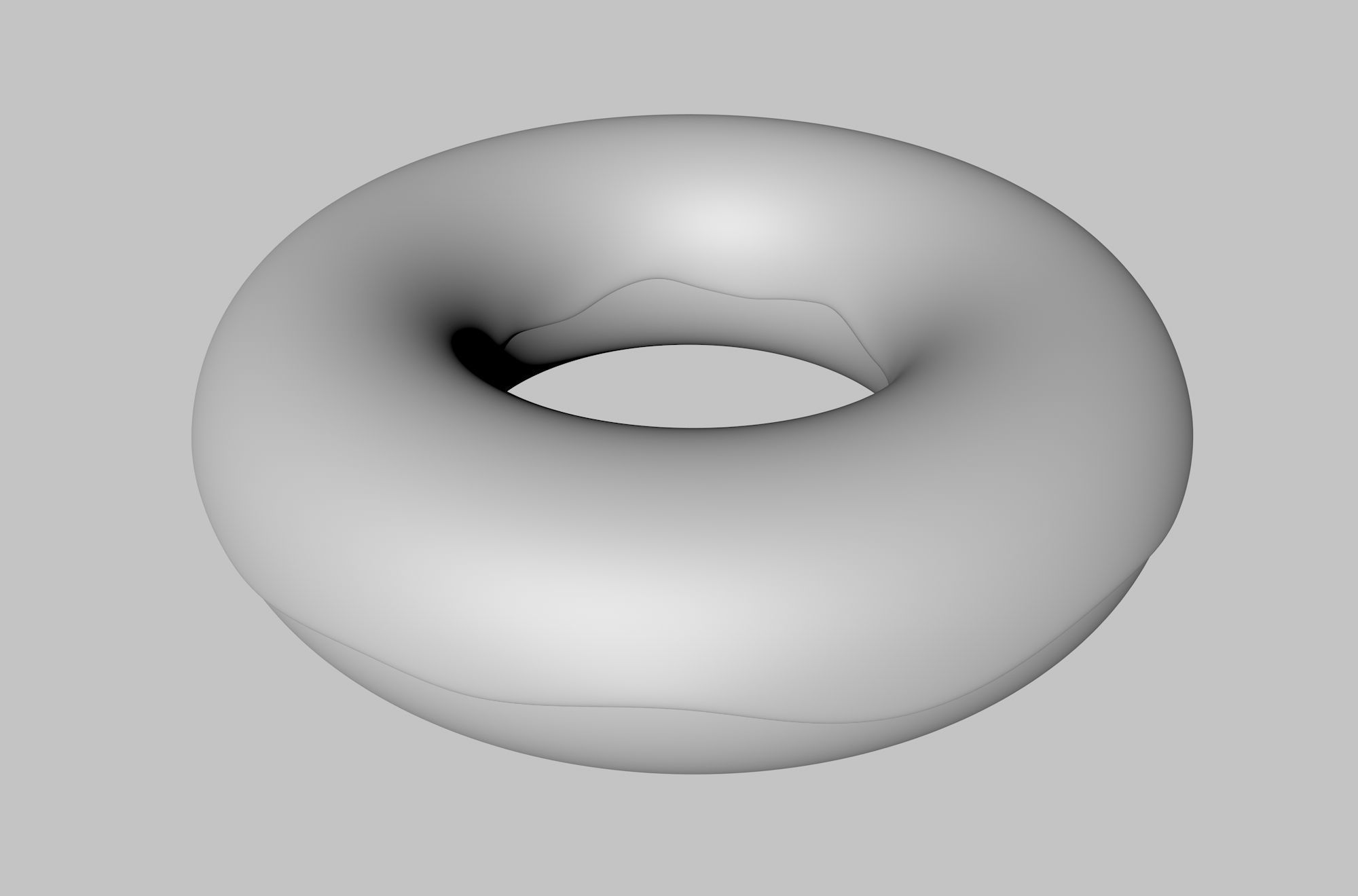 Chocolate Donut and Mini Donut with Plate 3D model_11