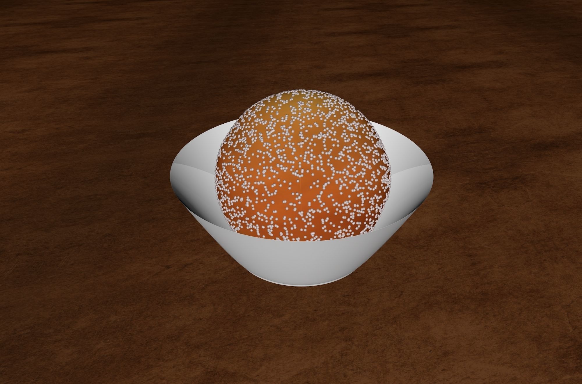Chocolate Donut and Mini Donut with Plate 3D model_8