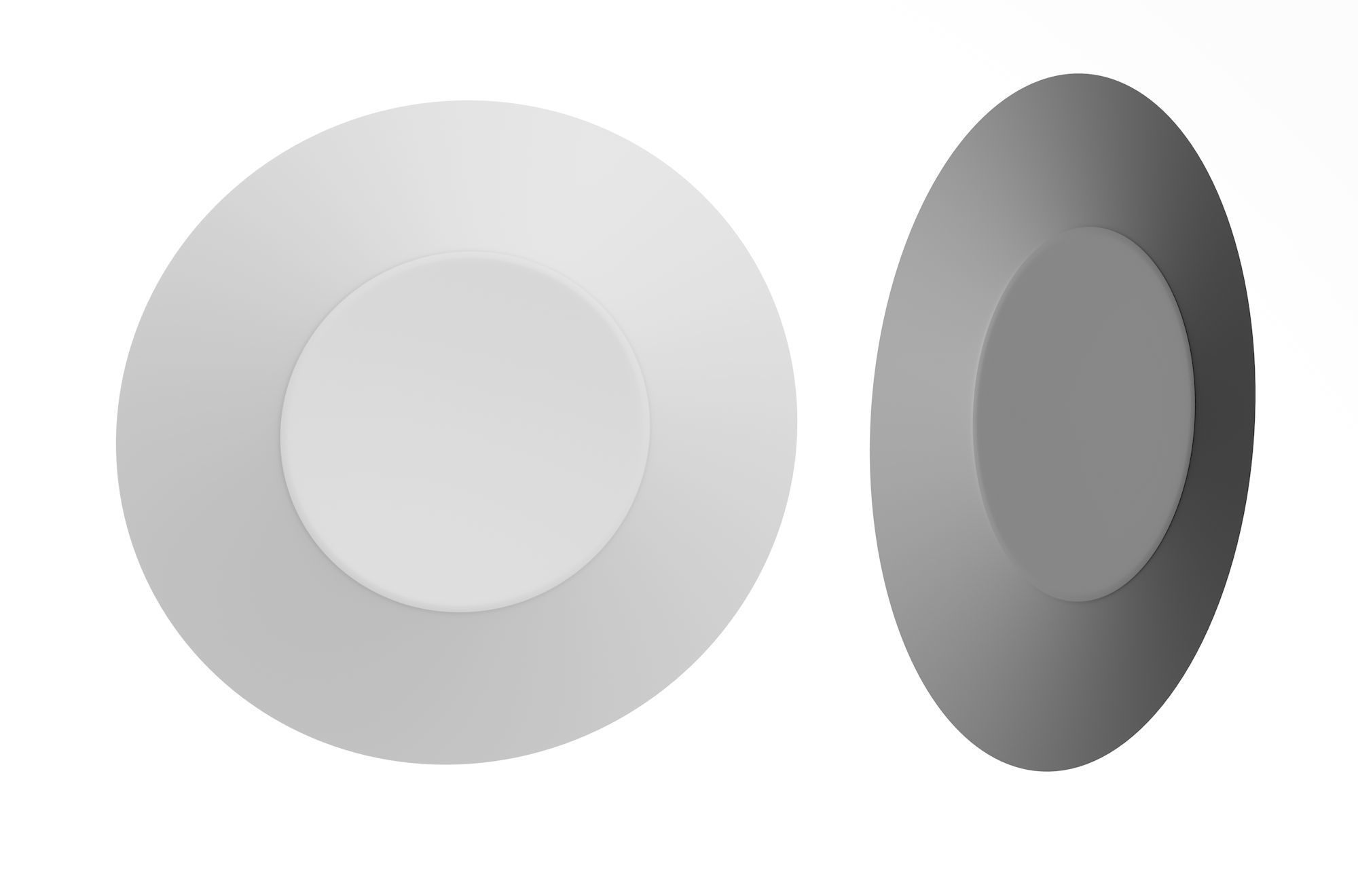 Chocolate Donut and Mini Donut with Plate 3D model_19
