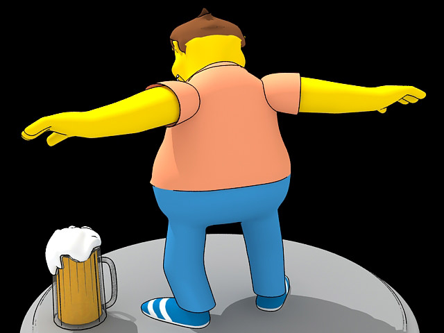 Barney Gumble rigged 3D model_14