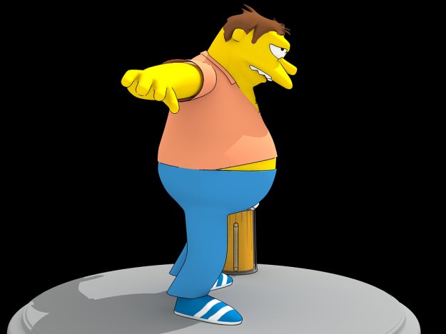 Barney Gumble rigged 3D model_8