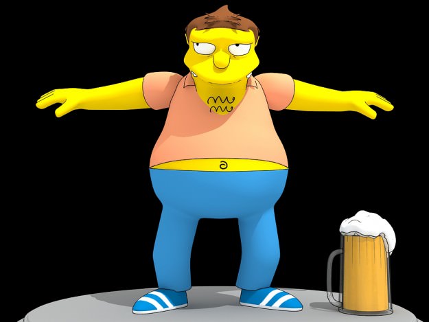 Barney Gumble rigged 3D model_7
