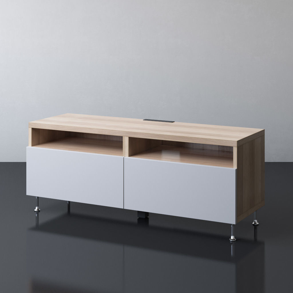 BESTA TV unit with drawers 3D model_5