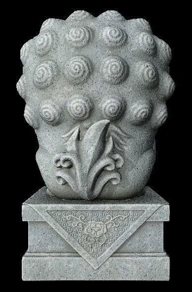 Stylized Chinese Guardian Lion Statue 3D model_3