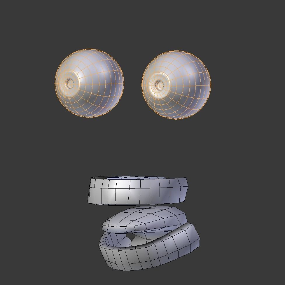 Female base mesh topology Low-poly 3D model_15