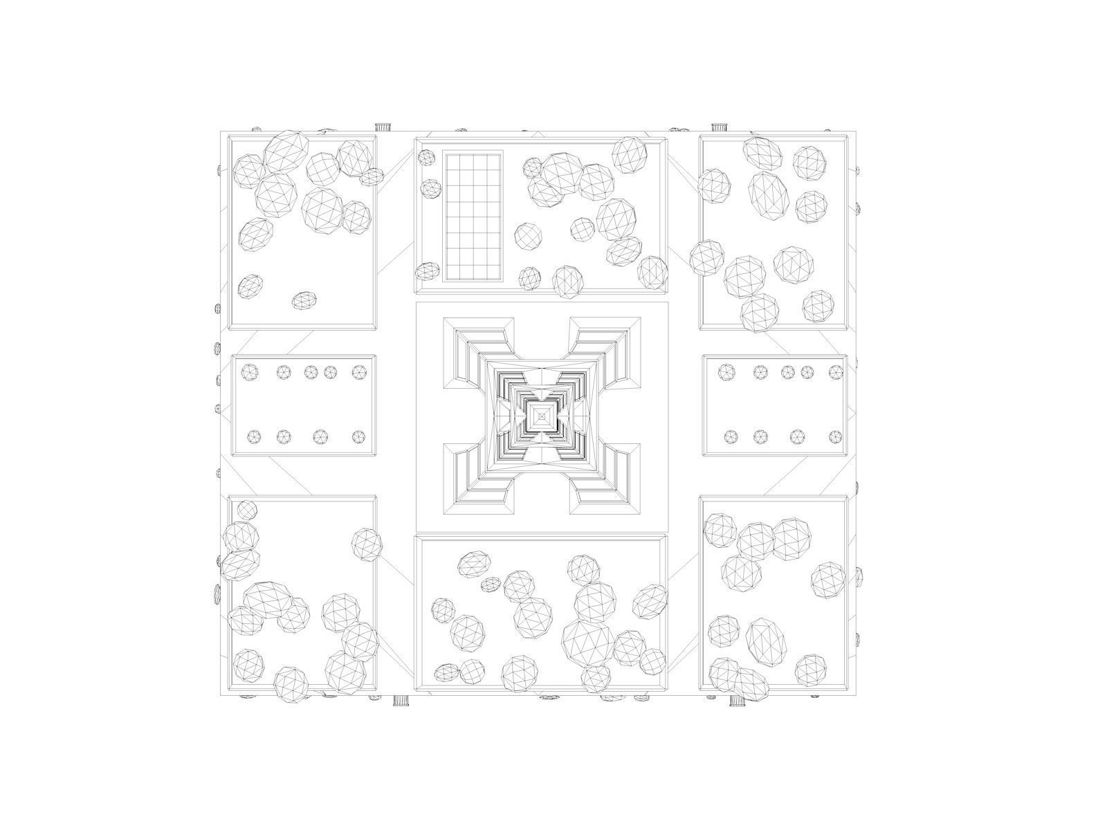 Cartoon Low Poly Eiffel Tower Landmark Low-poly 3D model_5