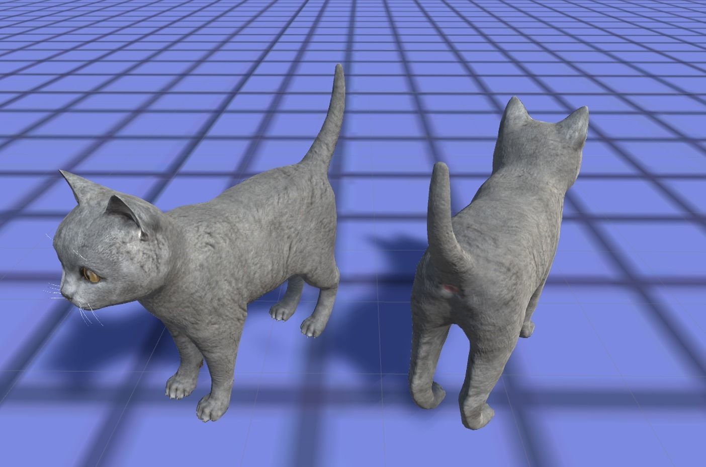 Kitten full Low-poly 3D model_9