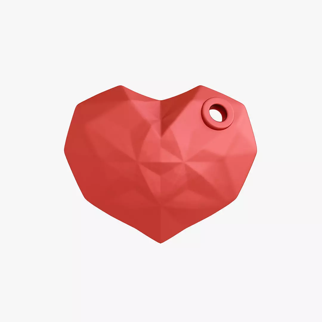 Heart keychain 3D print model_0