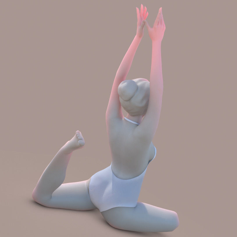 Woman Yoga 06 3D print model_1