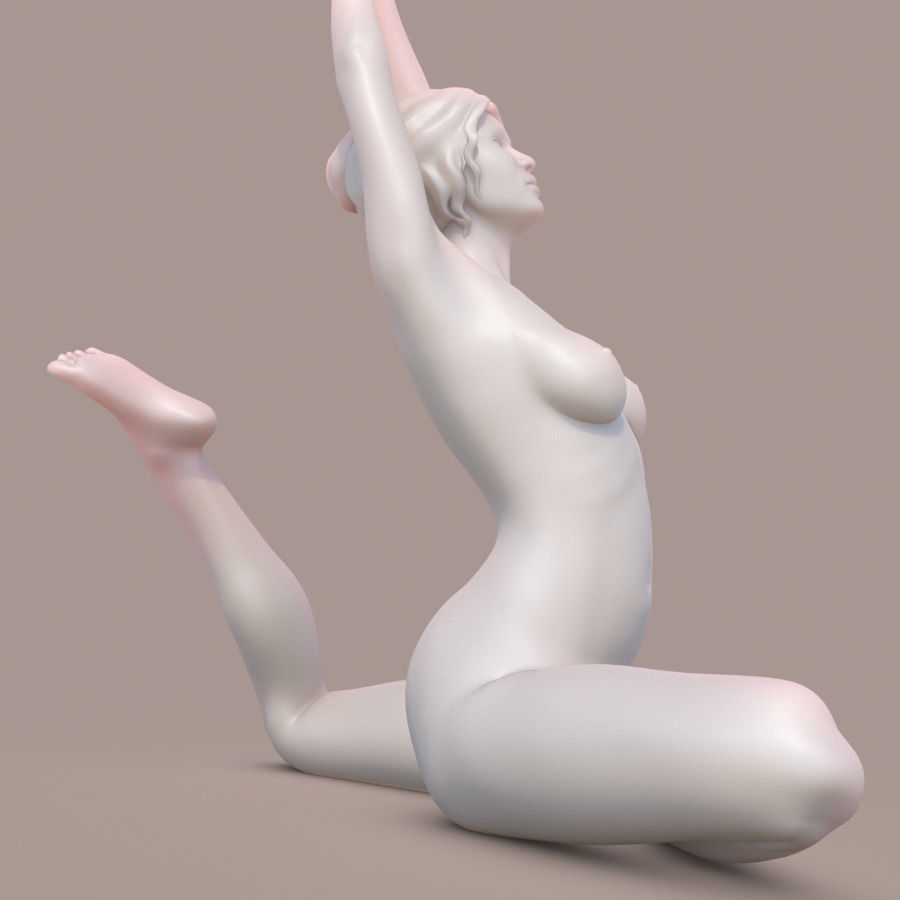 Woman Yoga 06 3D print model_3