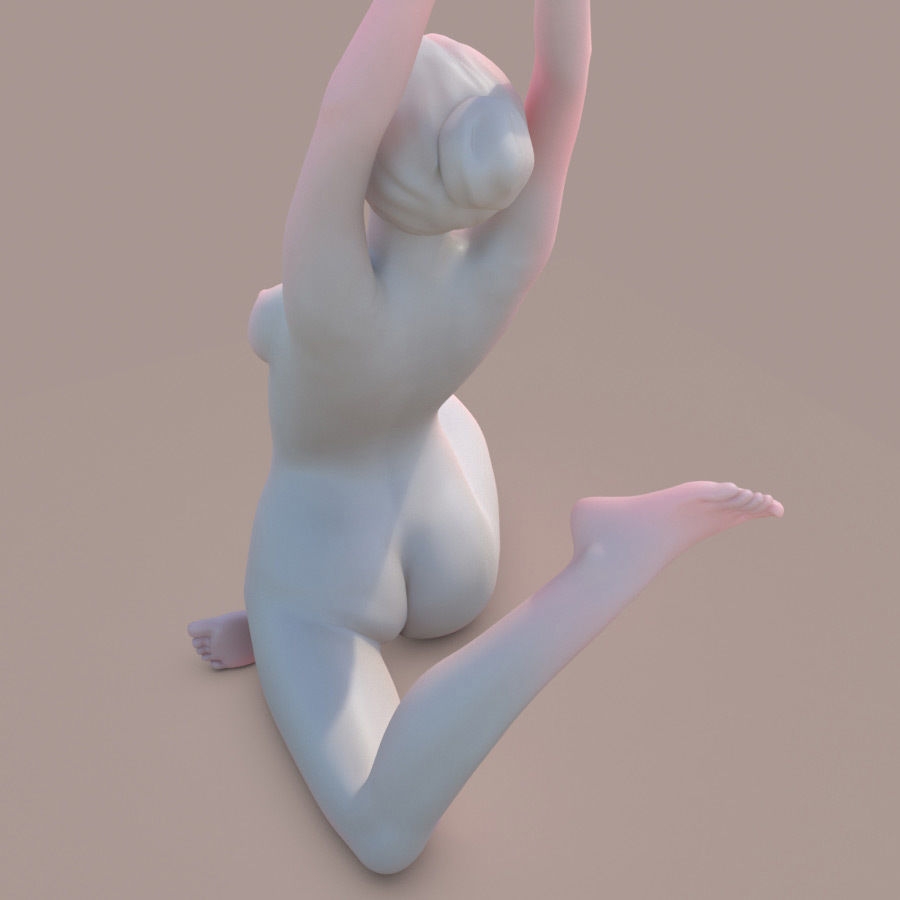 Woman Yoga 06 3D print model_5