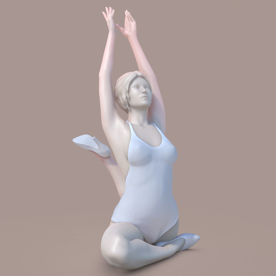 Woman Yoga 06 3D print model_2