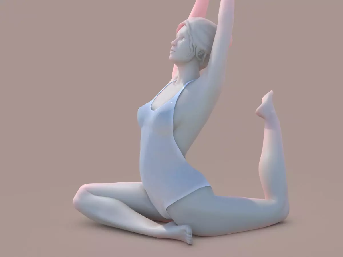 Woman Yoga 06 3D print model_0